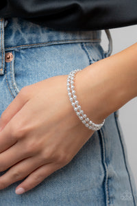 Regal Wraparound - White Bracelet - Paparazzi Accessories