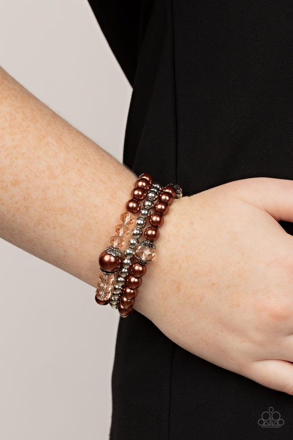 Positively Polished - Brown Bracelet - Paparazzi Accessories