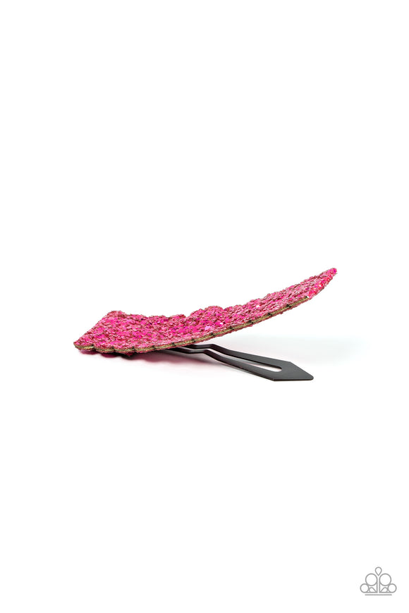 Shimmery Sequinista - Pink Hair Clip - Paparazzi Accessories