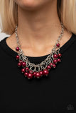 Powerhouse Pose - Red Necklace - Paparazzi Accessories