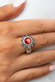 Expect Sunshine and REIGN - Red Ring - Paparazzi Accessories