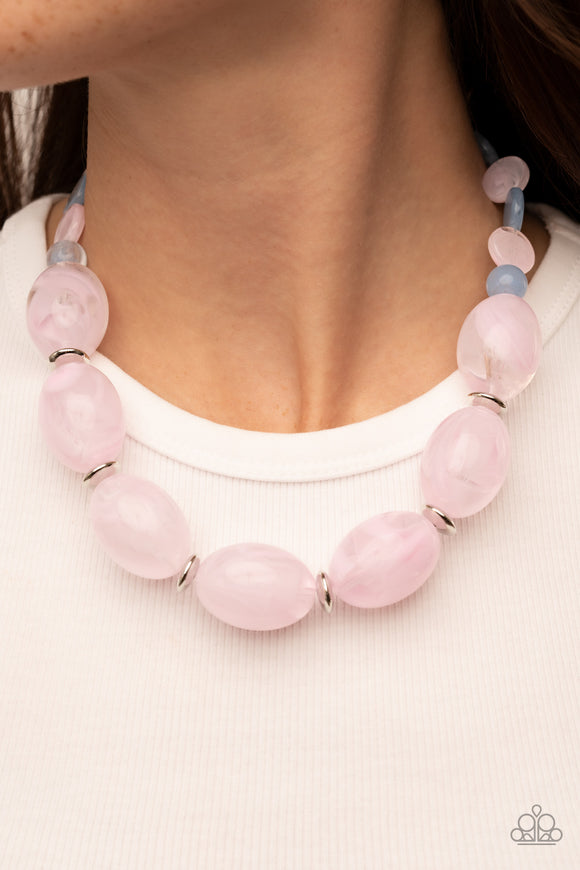 Belle of the Beach - Pink Necklace - Paparazzi Accessories
