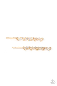 Thinking of You - Gold Hair Clip - Paparazzi Accessories