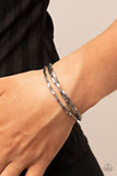 Block Bash - Silver Bracelet - Paparazzi Accessories
