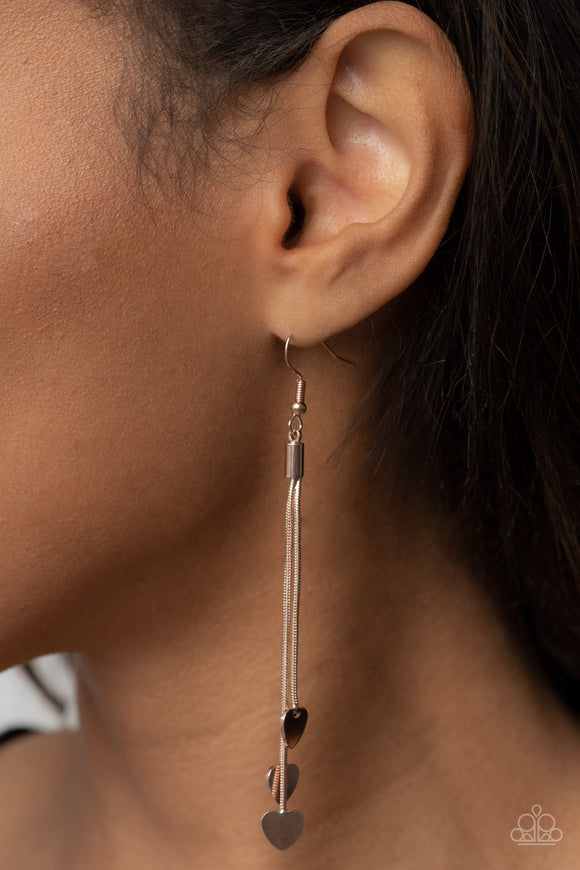Higher Love - Rose Gold Earrings - Paparazzi Accessories