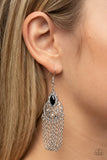 Pressed for CHIME - Black Earrings - Paparazzi Accessories