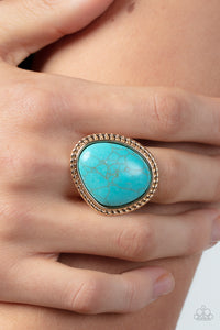 Take the High RODEO - Gold Ring - Paparazzi Accessories