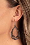 Granada Garland - Black Earrings - Paparazzi Accessories