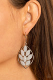 Glacial Glades - White Earrings - Paparazzi Accessories