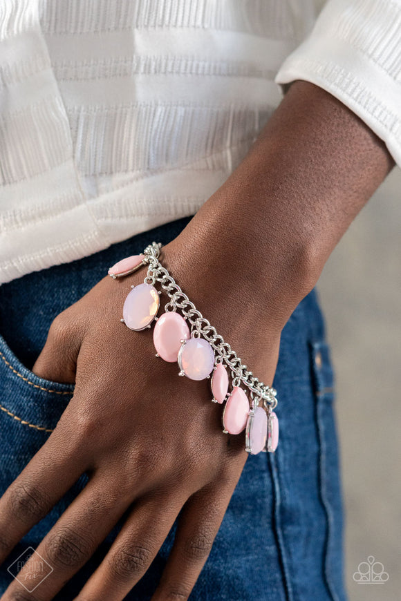 Serendipitous Shimmer - Pink Bracelet - Paparazzi Accessories