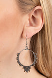 Textured Twinkle - Brown Earrings - Paparazzi Accessories