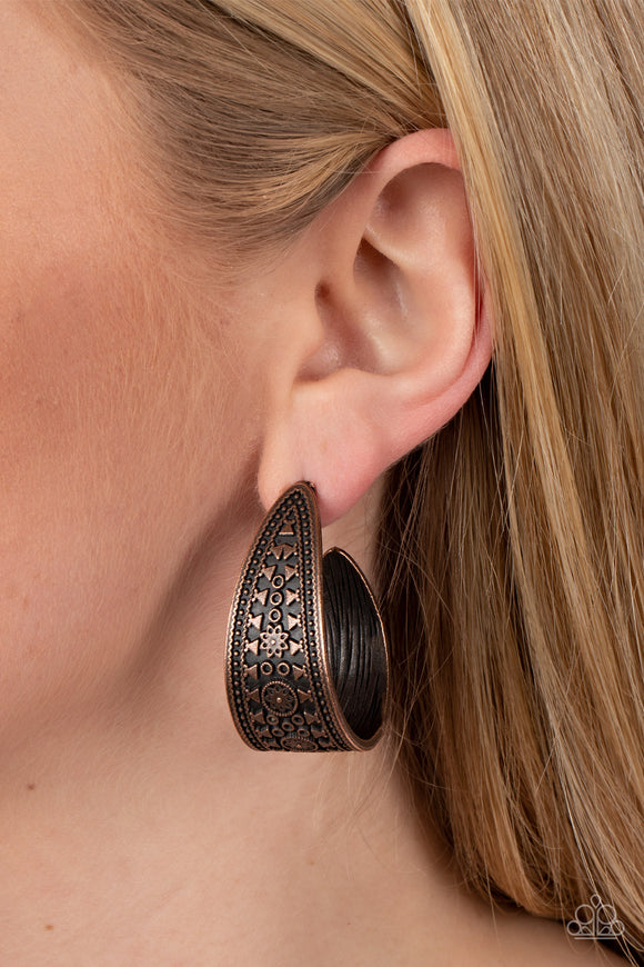 Marketplace Mixer - Copper Earrings - Paparazzi Accessories