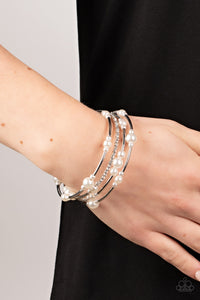 Marina Masterpiece - White Bracelet - Paparazzi Accessories