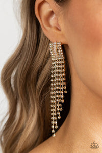 A-Lister Affirmations - Gold Post Earrings - Paparazzi Accessories
