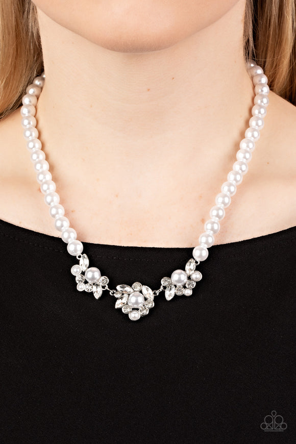 Royal Renditions - White Necklace - Paparazzi Accessories