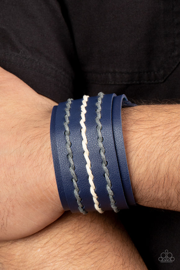 Real Ranchero - Blue Bracelet - Paparazzi Accessories