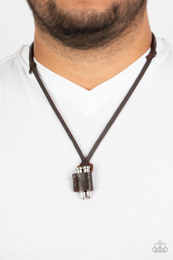 On the Lookout - Brown Necklace - Paparazzi Accessories