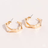 Cutting Edge Couture - Gold Earrings - Paparazzi Accessories
