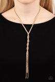 Impressively Icy - Gold Necklace - Paparazzi Accessories