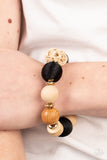 Happily Homespun - Black Bracelet - Paparazzi Accessories