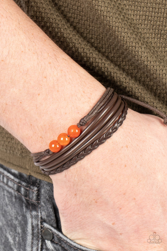 Rest Easy - Orange Bracelet - Paparazzi Accessories