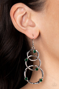Revolving Radiance - Green Earrings - Paparazzi Accessories
