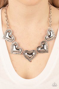 Kindred Hearts - Silver Necklace - Paparazzi Accessories