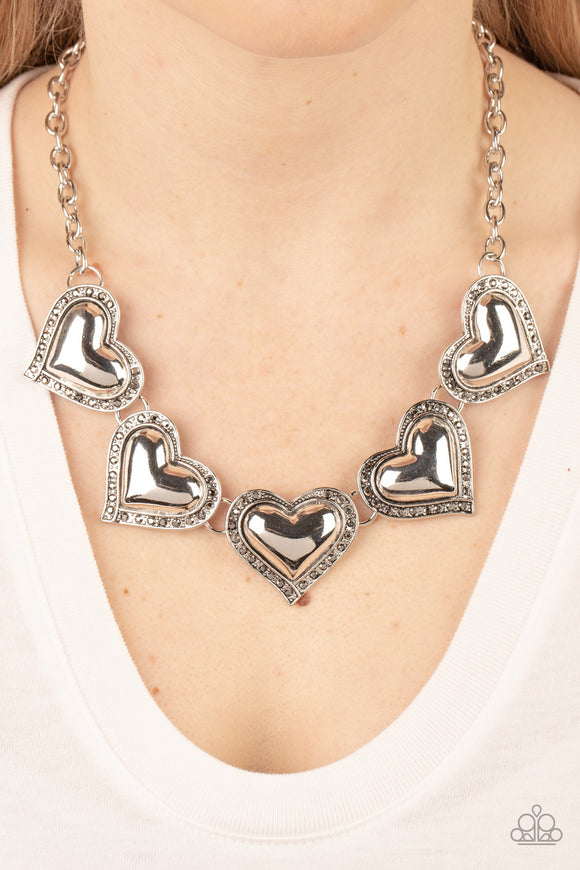 Kindred Hearts - Silver Necklace - Paparazzi Accessories
