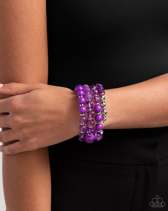 Colorful Charade - Purple Bracelet - Paparazzi Accessories