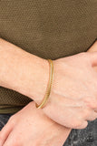 City Crusader - Gold Mens Bracelet - Paparazzi Accessories