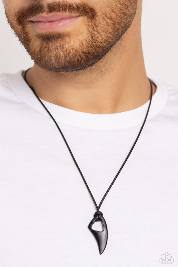 Summer Shark - Black Necklace - Paparazzi Accessories