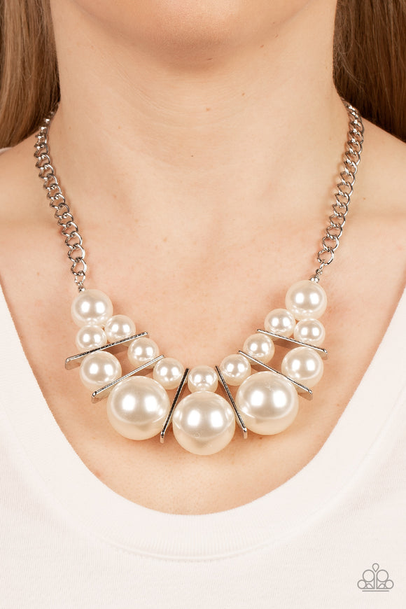 Challenge Accepted - White Necklace - Paparazzi Accessories