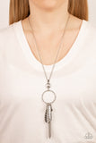 Tastefully Tasseled - White Necklace - Paparazzi Accessories