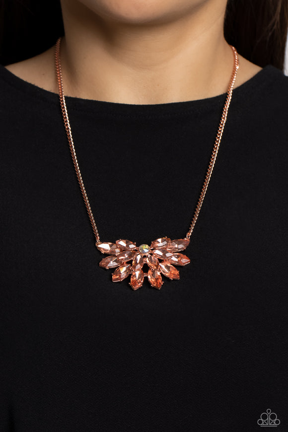 Frosted Florescence - Copper Necklace - Paparazzi Accessories