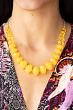 Happy-GLOW-Lucky - Yellow Necklace - Paparazzi Accessories
