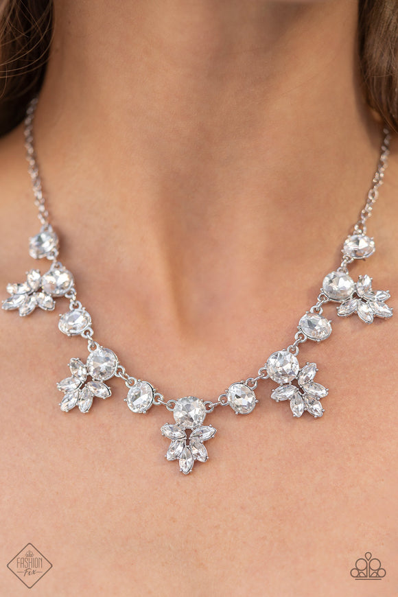 Prismatic Proposal - White Necklace - Paparazzi Accessories