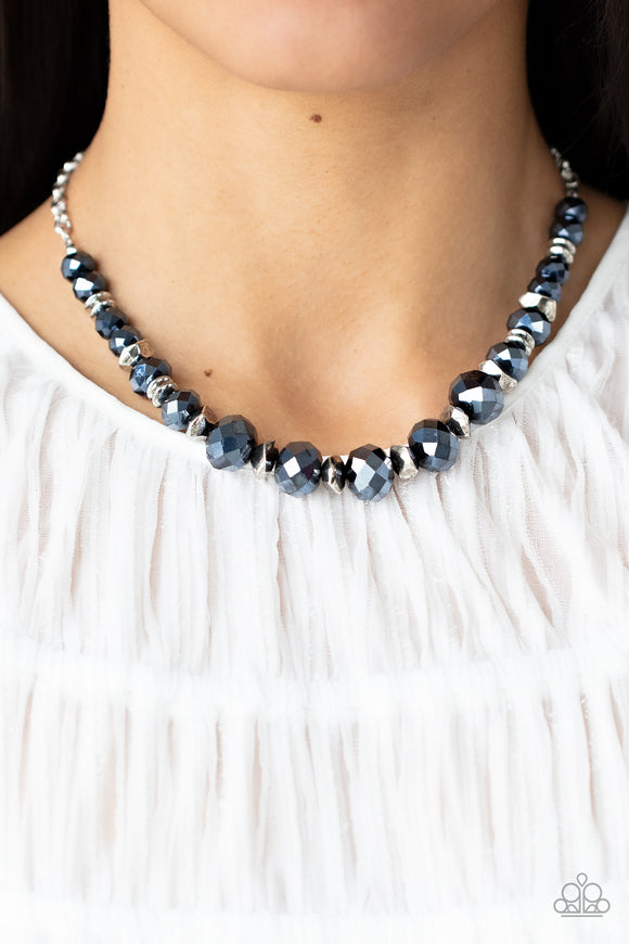 Cosmic Cadence - Blue Necklace - Paparazzi Accessories