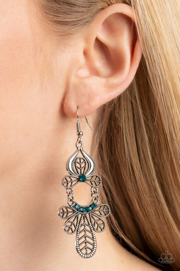 Galapagos Gala - Blue Earrings - Paparazzi Accessories