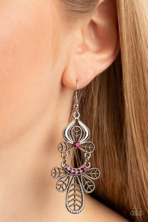 Galapagos Gala - Pink Earrings - Paparazzi Accessories