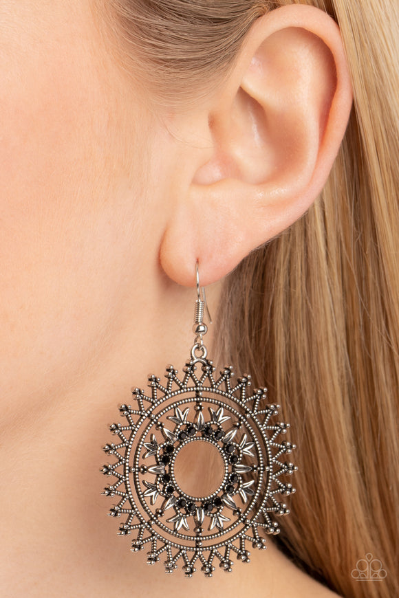 Revel in Radiance - Black Earrings - Paparazzi Accessories