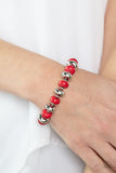 Stone Age Aesthetic - Red Bracelet - Paparazzi Accessories