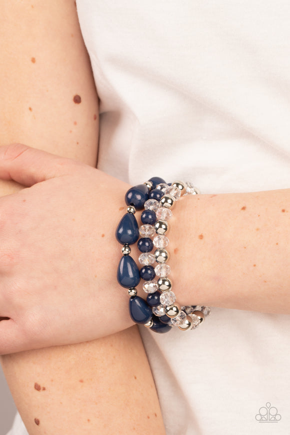 Beachside Brunch - Blue Bracelet - Paparazzi Accessories