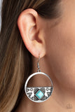 Sandstone Prairie - Blue Earrings - Paparazzi Accessories