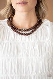 Greco Getaway - Brown Necklace - Paparazzi Accessories