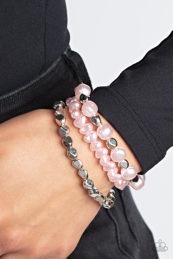 Shoreside Soiree - Pink Bracelet - Paparazzi Accessories