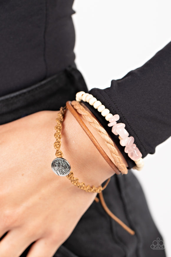 Treetop Trail Guide - Pink Bracelet - Paparazzi Accessories