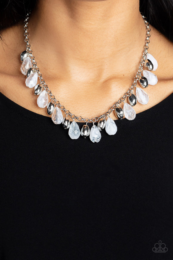 Summertime Tryst - White Necklace - Paparazzi Accessories