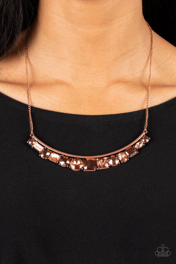 The Only SMOKE-SHOW in Town - Copper Necklace - Paparazzi Accessories