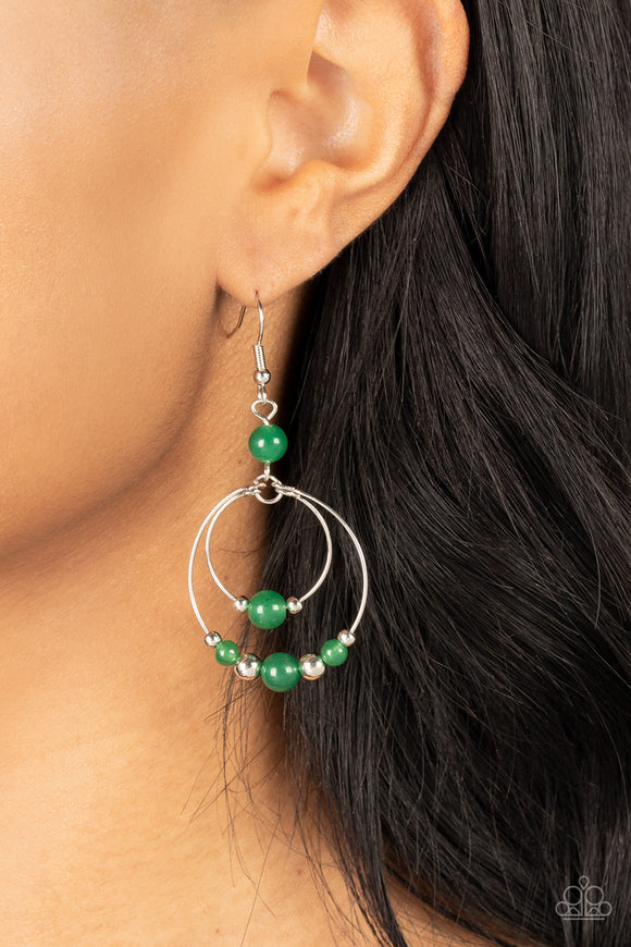 Eco Eden - Green Earrings - Paparazzi Accessories
