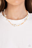 Modern Marina - Orange Necklace - Paparazzi Accessories